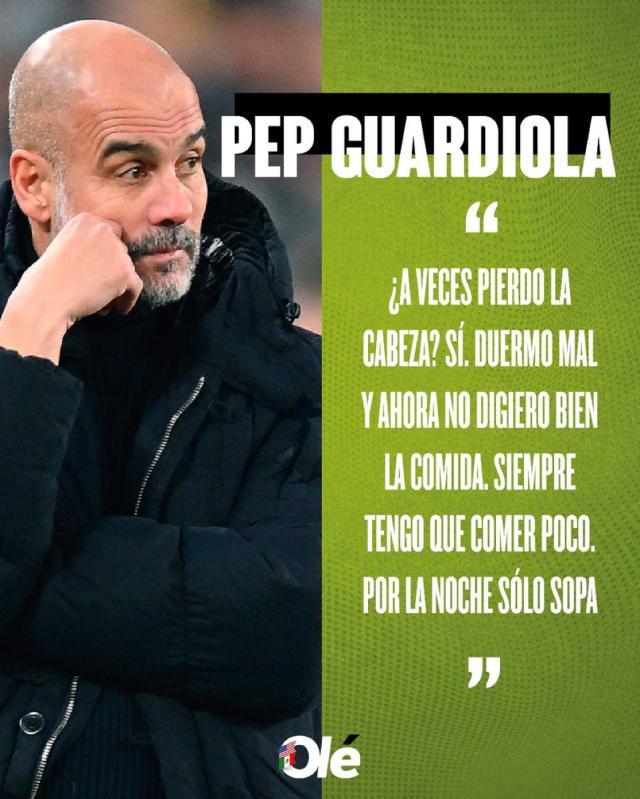 瓜迪奥拉：输球让我失眠消化不良情绪失控